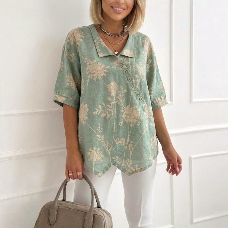 Unregelmäßige Inspiración Vintage-Blusa de Seda