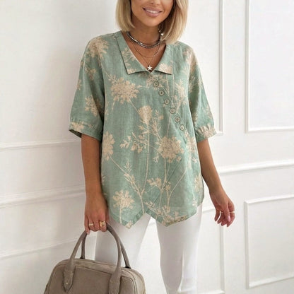 Unregelmäßige Inspiración Vintage-Blusa de Seda