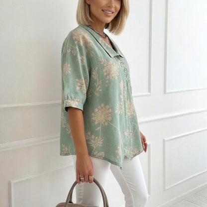 Unregelmäßige Inspiración Vintage-Blusa de Seda