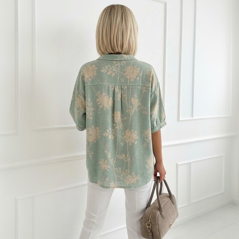 Unregelmäßige Inspiración Vintage-Blusa de Seda
