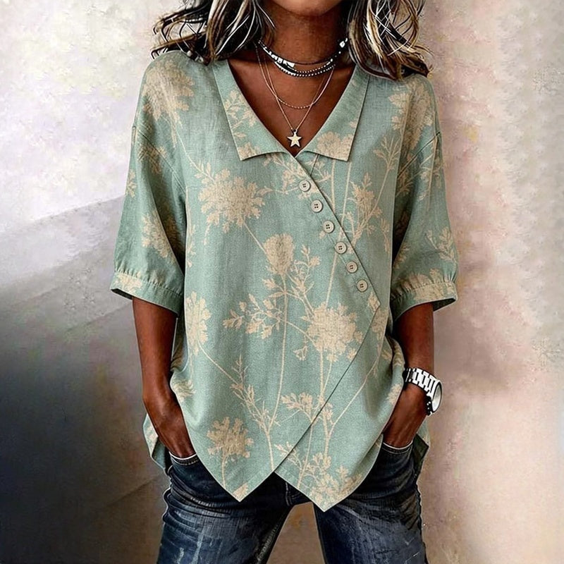 Unregelmäßige Inspiración Vintage-Blusa de Seda