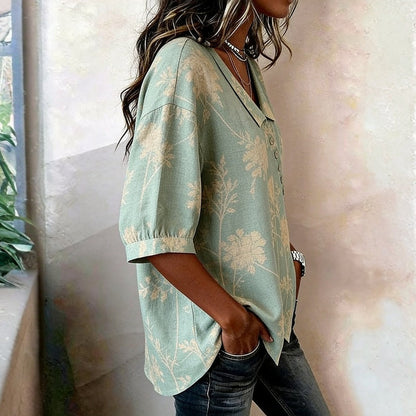 Unregelmäßige Inspiración Vintage-Blusa de Seda