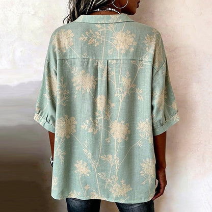 Unregelmäßige Inspiración Vintage-Blusa de Seda