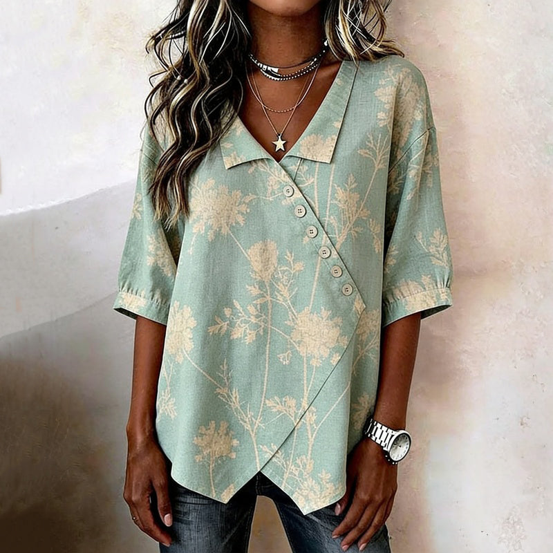 Unregelmäßige Inspiración Vintage-Blusa de Seda