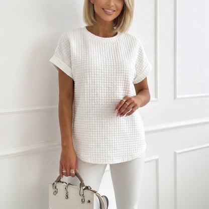 Lässige Einfarbige Camiseta Premium Cotton