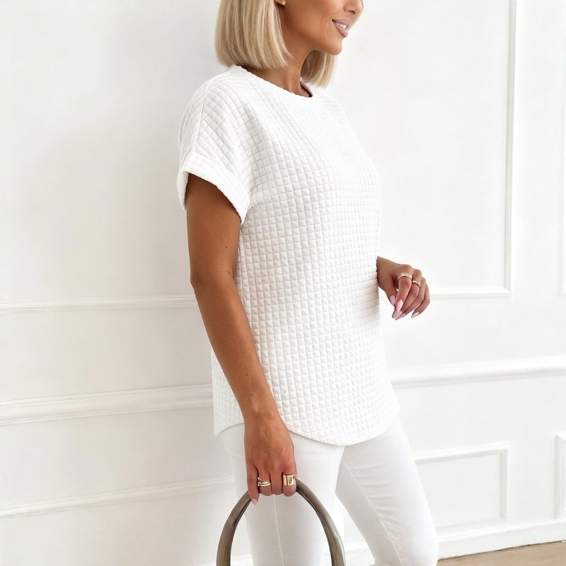 Lässige Einfarbige Camiseta Premium Cotton