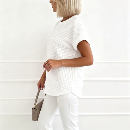 Lässige Einfarbige Camiseta Premium Cotton