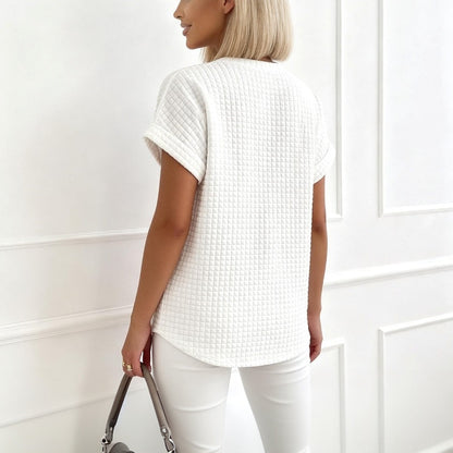Lässige Einfarbige Camiseta Premium Cotton