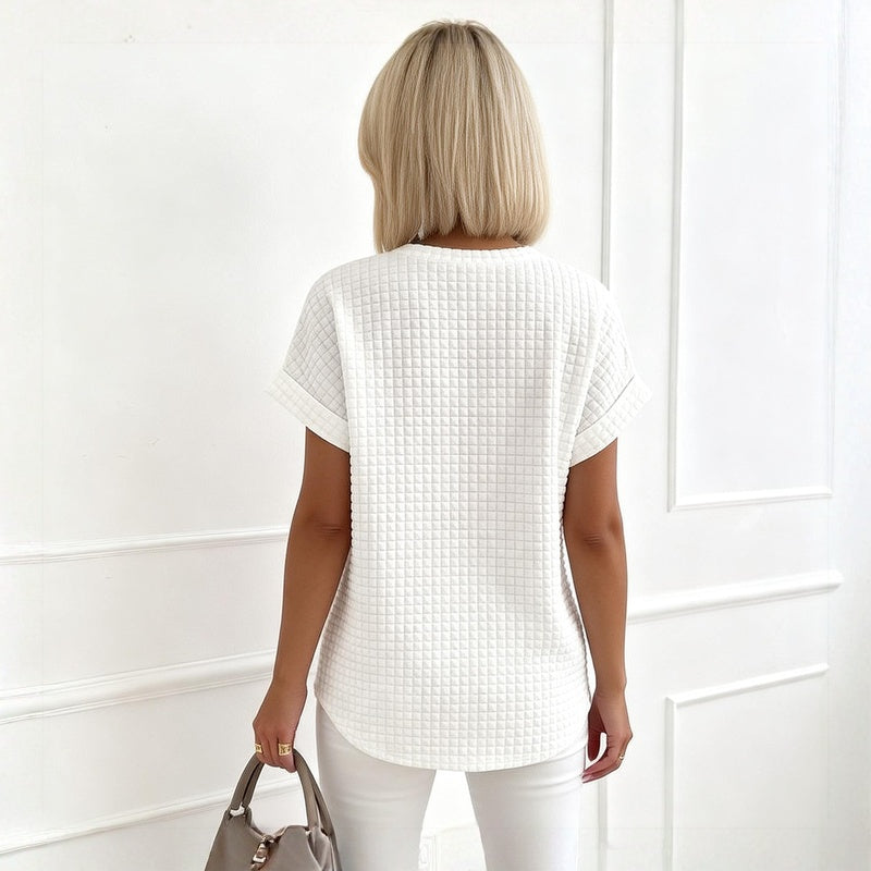 Lässige Einfarbige Camiseta Premium Cotton