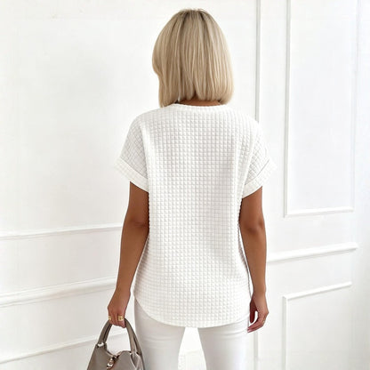 Lässige Einfarbige Camiseta Premium Cotton