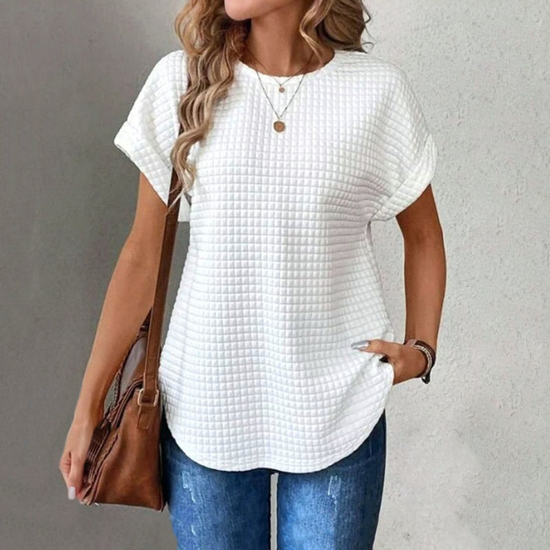 Lässige Einfarbige Camiseta Premium Cotton