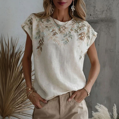 Inspiración Vintage-Camiseta Premium Cotton con Blätterprint