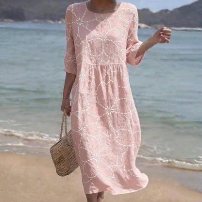 Casual Refinado Vestido Haute Couture con Motivo Botánico