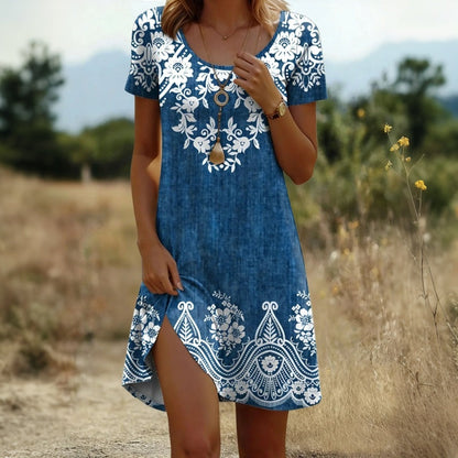 Inspiración Vintage-Vestido Haute Couture con Motivo Botánico