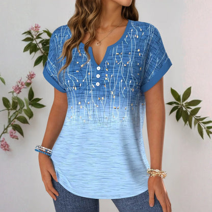 Inspiración Vintage-Blusa de Seda con Motivo Botánico