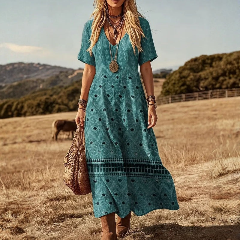 Casual Refinado Inspiración Vintage-Vestido Haute Couture