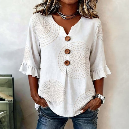 Inspiración Vintage Lässige Blusa de Seda