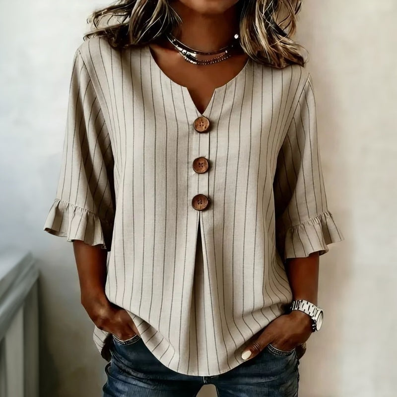 Inspiración Vintage-Blusa de Seda con Streifen