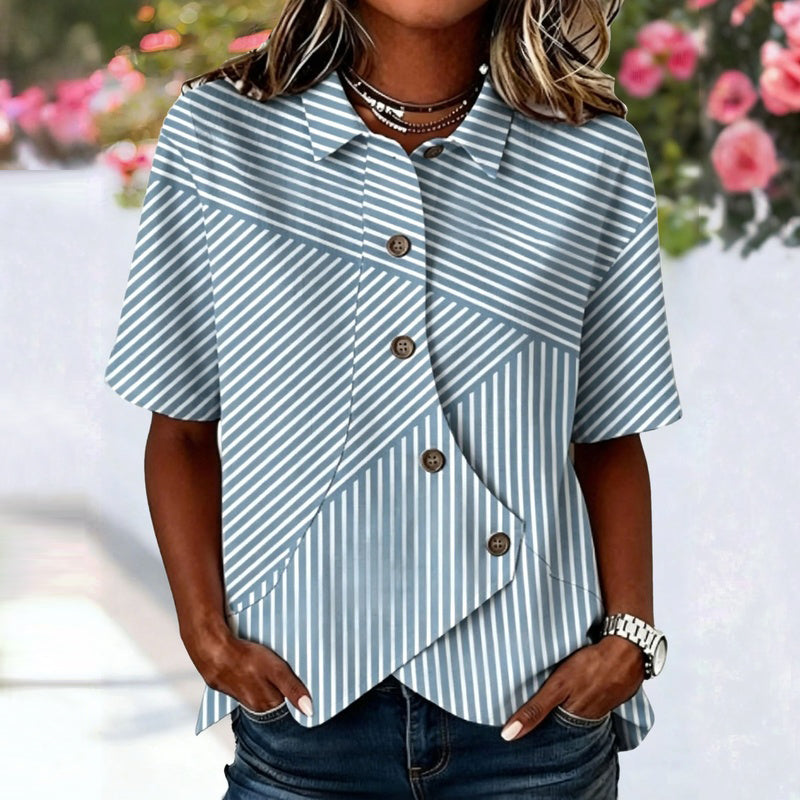 Inspiración Vintage-Blusa de Seda con Streifen