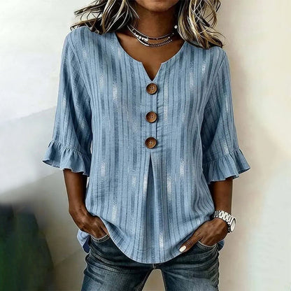 Inspiración Vintage-Blusa de Seda con Streifen