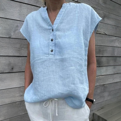 Lässige Einfarbige Blusa de Seda