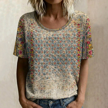 Inspiración Vintage-Camiseta Premium Cotton con Motivo Botánico