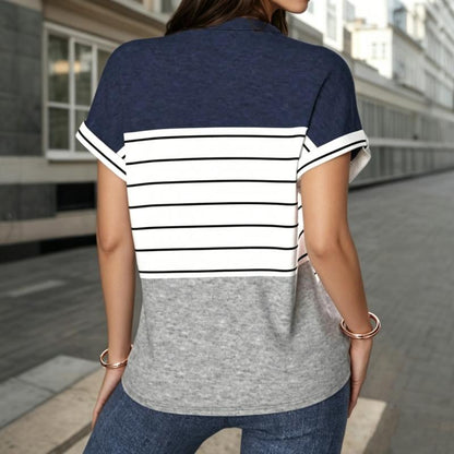 Lässige Gestreifte Blusa de Seda