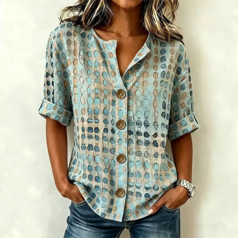 Inspiración Vintage Lässige Blusa de Seda