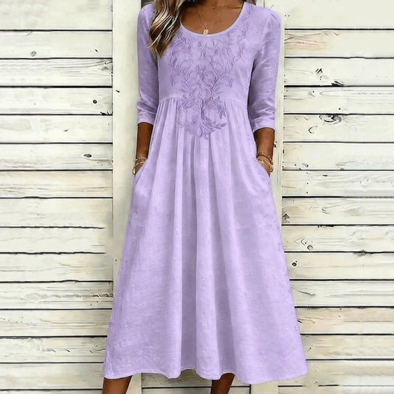 Casual Refinado Inspiración Vintage-Vestido Haute Couture