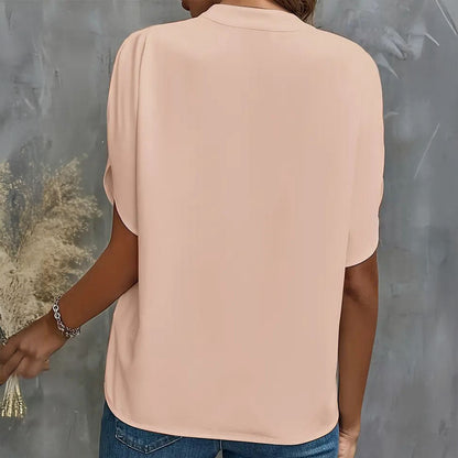 Sophia Draped V-Neck Blouse