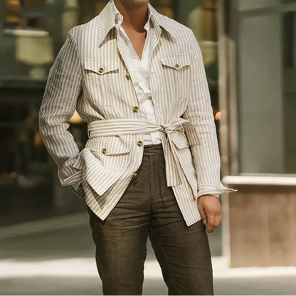 Asher Striped Button Shirt
