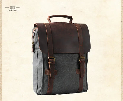 Ryder Canvas Leather Backpack