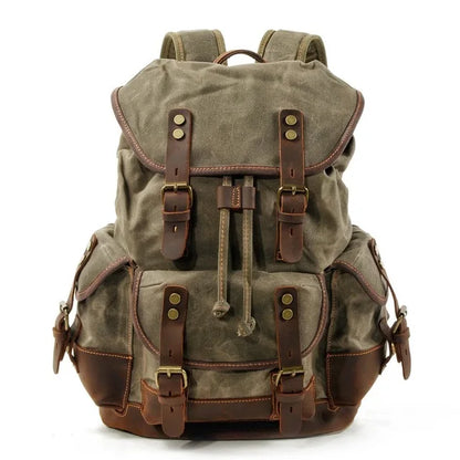 Everest Waxed Canvas Backpack