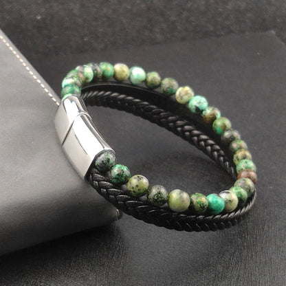 Orion Leather Bead Bracelet