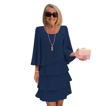 Maria – Elegant Vestido Midi con ruffles