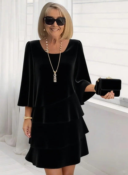 Maria – Elegant Vestido Midi con ruffles