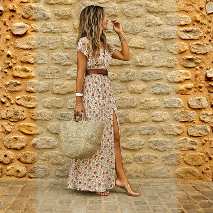 Joselin – Long Bohemian y Flowing Vestido con Belt