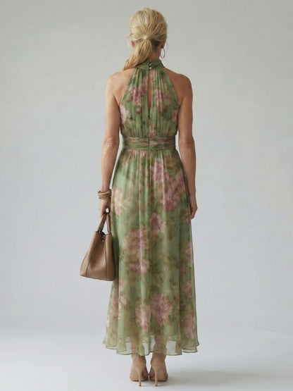 Mirelle | Gathered Halter Vestido Midi