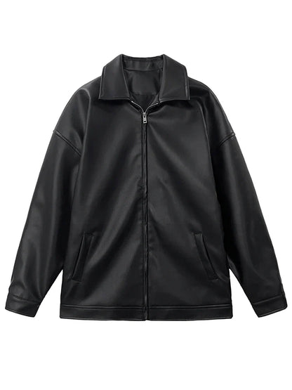 Mauro Black PU Leather Jacket