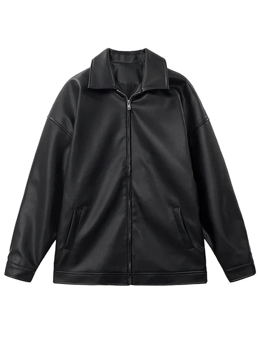 Mauro Black PU Leather Jacket
