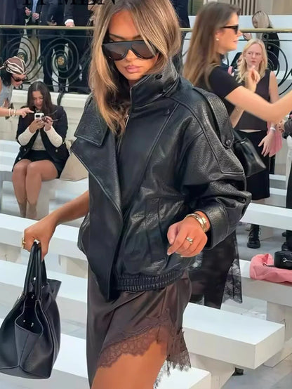 Black Vegan Leather Jacket