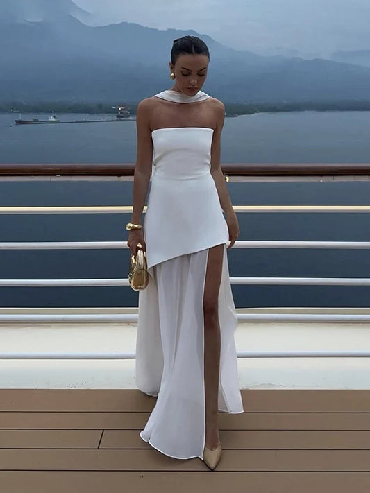 Women’s Strapless Corset Maxi Dress