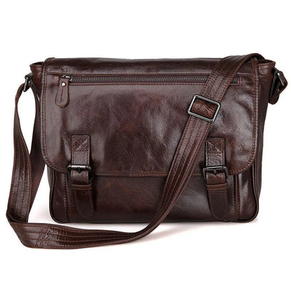 Leon Leather Messenger Bag