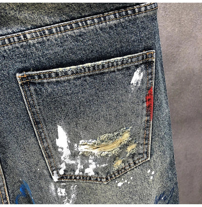 Rebel Ripped Denim Shorts
