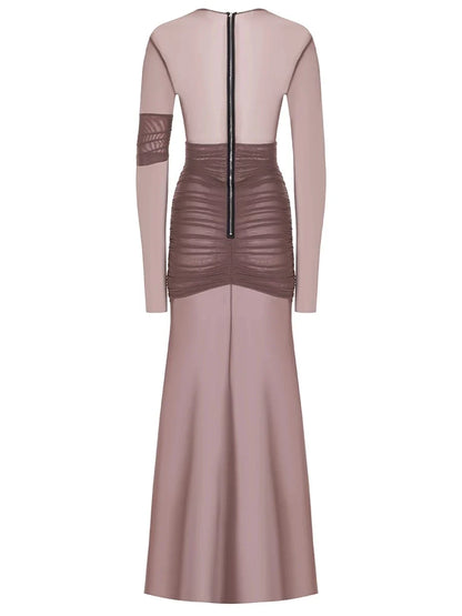 Elegant Sheer Mesh Party Dress