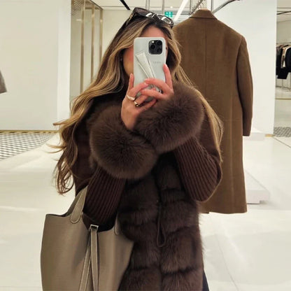 Faux Fur Paneled Jacket