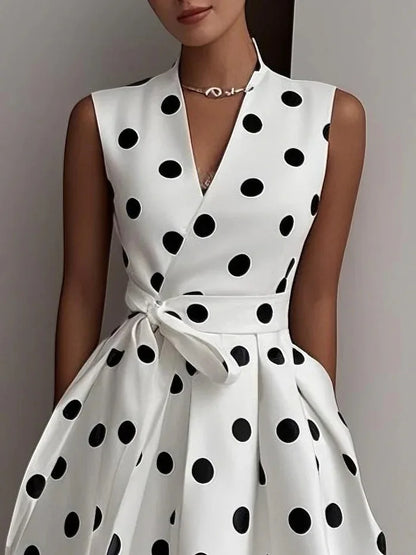 Clara French Polka Dot Dress