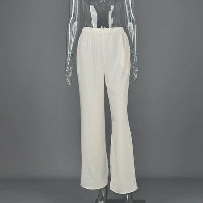 Elegant Satin Wide Leg Pants
