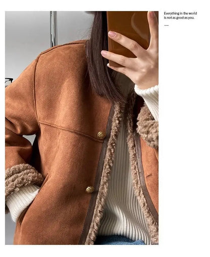 Women’s Cropped Faux Fur Jacket