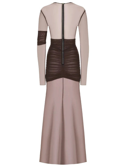 Elegant Sheer Mesh Party Dress